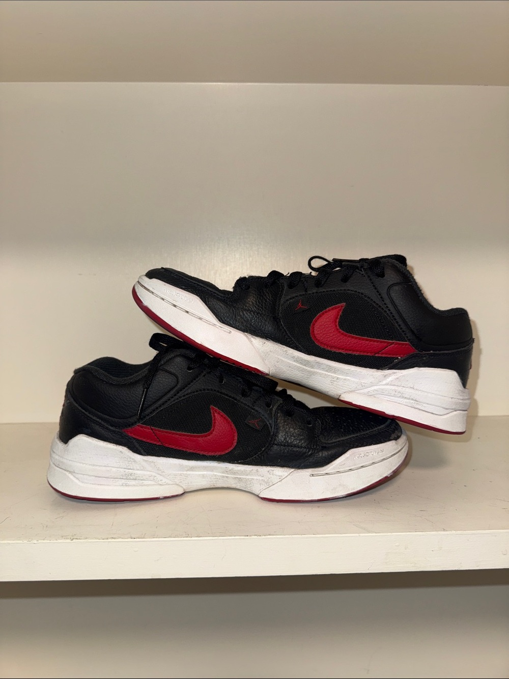 Nike Jordans Kids Black and Red Low-Top Sneakers - Picture 3 of 6